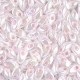 Miyuki long Magatama kralen 4x7mm - White-pink color lined LMA-427